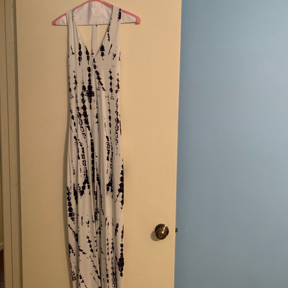 Aqua maxi dress